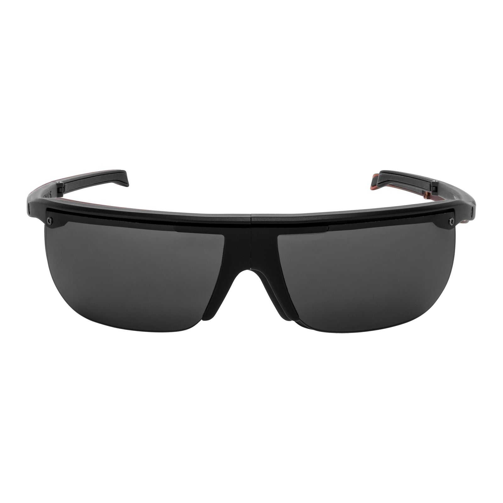 Popticals, Premium Compact Sunglasses, PopArt, 010030-BMGS, Standard Sunglasses, Matte Black Frame, Gray Lenses, Front Tilt View