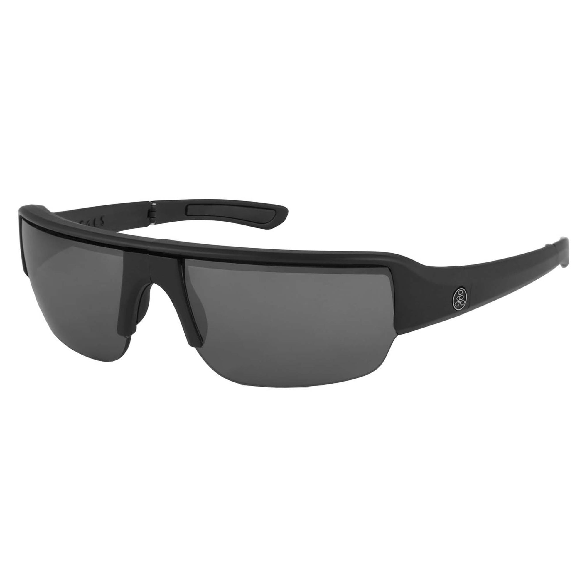 Popticals, Premium Compact Sunglasses, PopGun, 010010-BMGS, Standard Sunglasses, Matte Black Frame, Gray Lenses, Glam View