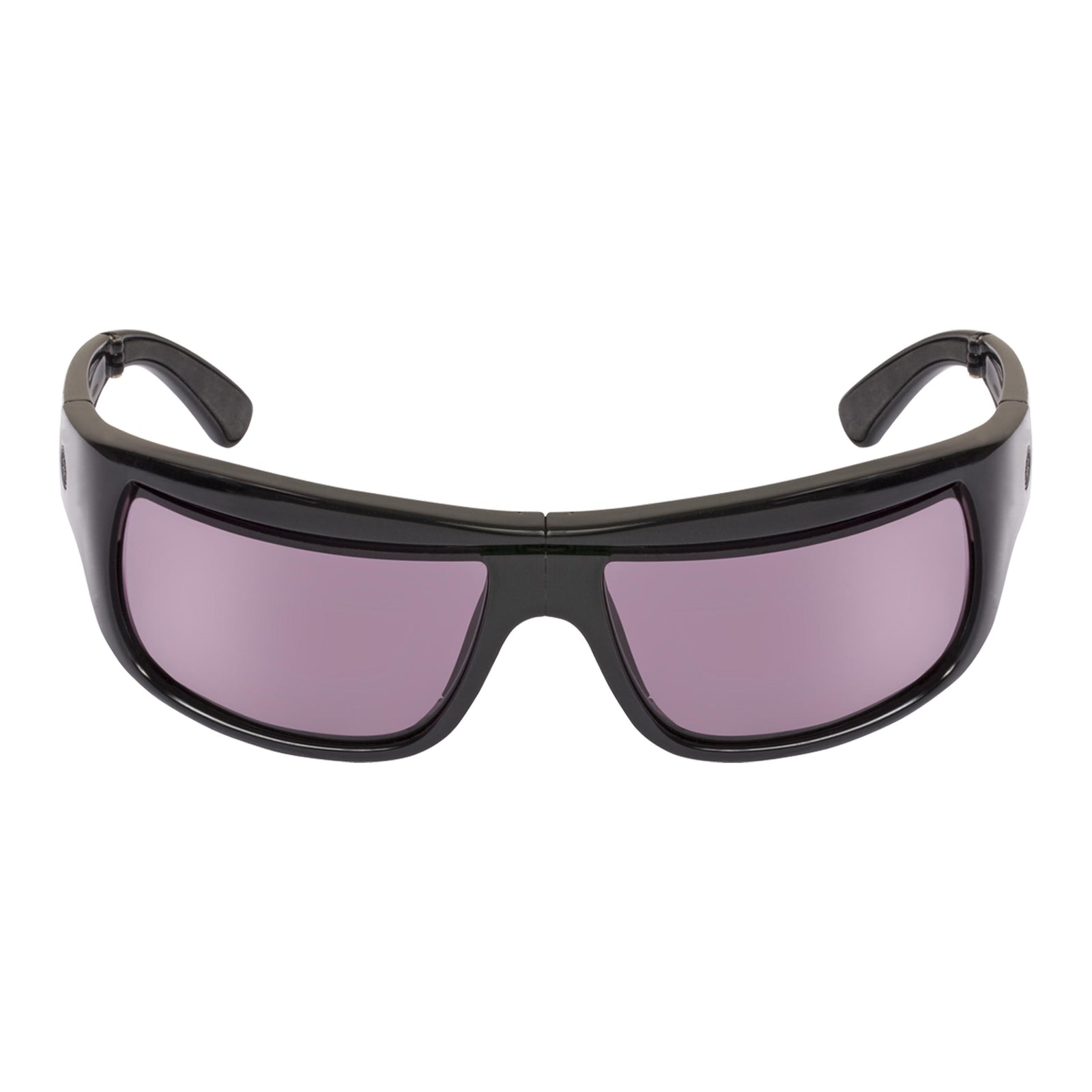 Popticals, Premium Compact Sunglasses, PopH2O, 200070-BGVS, Polarized Sunglasses, Gloss Black Frame, Violet Golf Lenses, Front View