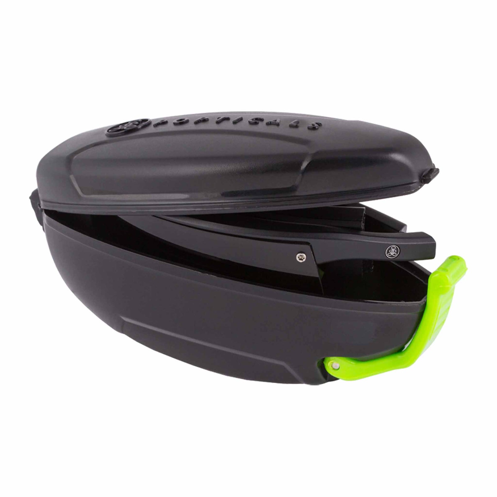 Popticals, Premium Compact Sunglasses, PopArt, 010030-BMGS, Standard Sunglasses, Matte Black Frame, Gray Lenses, Case View