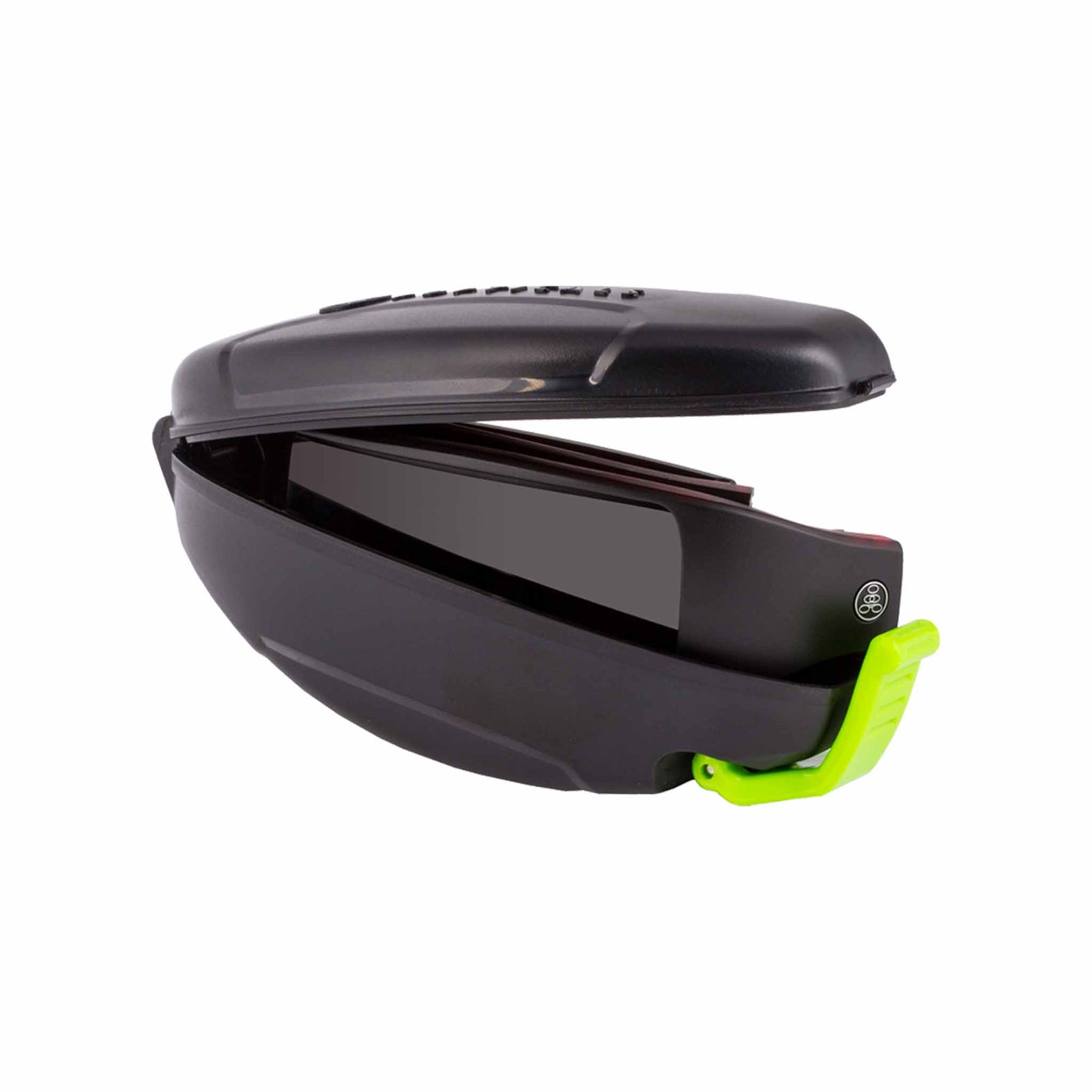 Popticals, Premium Compact Sunglasses, PopGear, 030050-REGP, Polarized Sunglasses, Matte Red/Black Crystal Frame, Gray Lenses, Case View