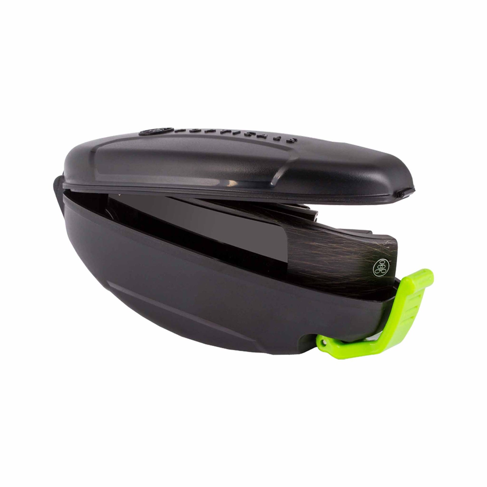 Popticals, Premium Compact Sunglasses, PopGear, 090050-ZUGP, Polarized Sunglasses, Matte Brush Black Frame , Gray Lenses, Case View