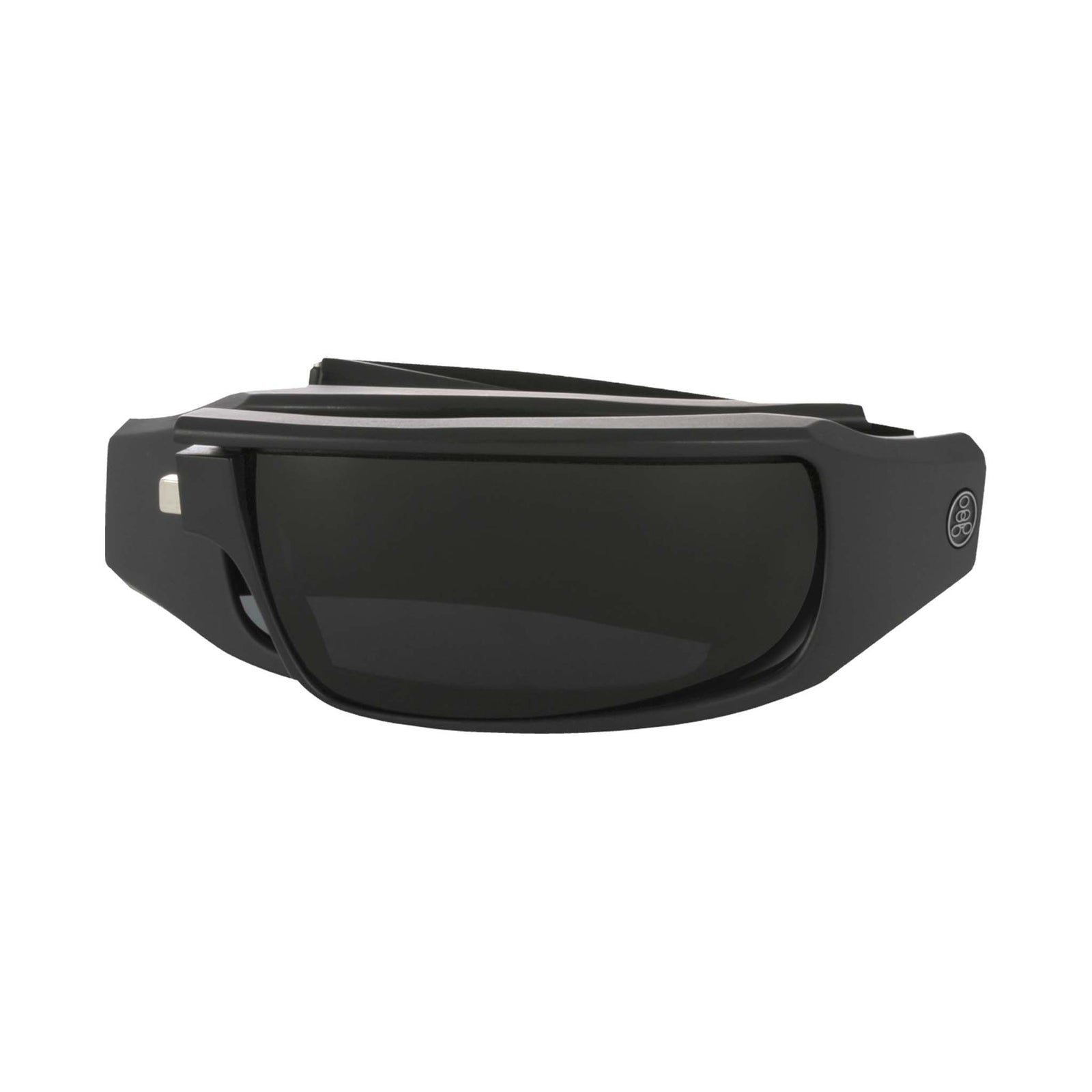 Popticals, Premium Compact Sunglasses, PopSign, 010020-BMGS, Standard Sunglasses, Matte Black Frame, Gray Lenses, Compact View