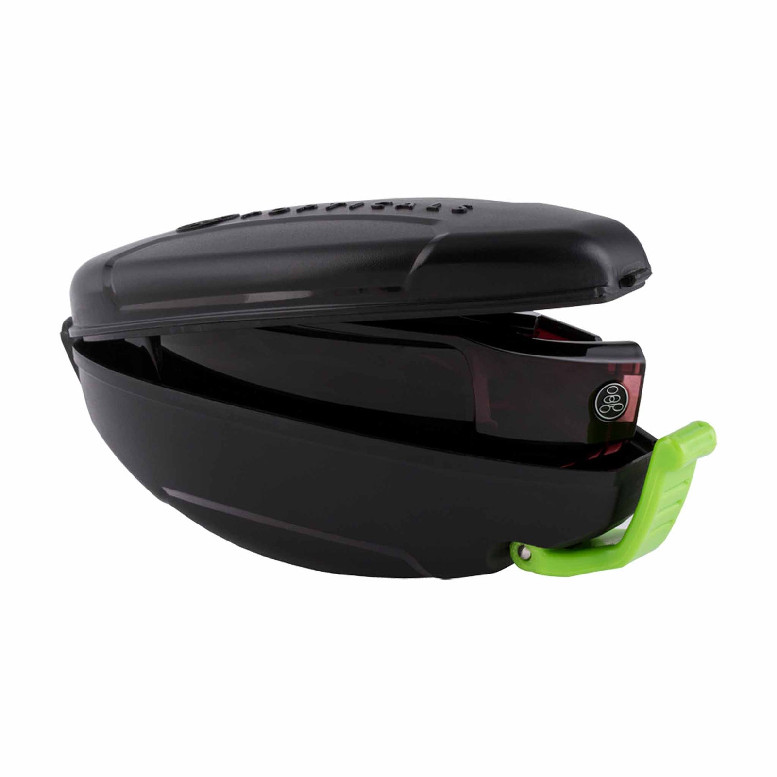 Popticals, Premium Compact Sunglasses, PopSign, 030020-LFGP, Polarized Sunglasses, Gloss Wine/Black Crystal Frame, Gray Lenses, Case View