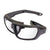 Popticals, Premium Compact Sunglasses, PopZulu, 600010-BMXZ, Standard Sunglasses, Matte Black Frame, Clear Opx Lenses, Spider View
