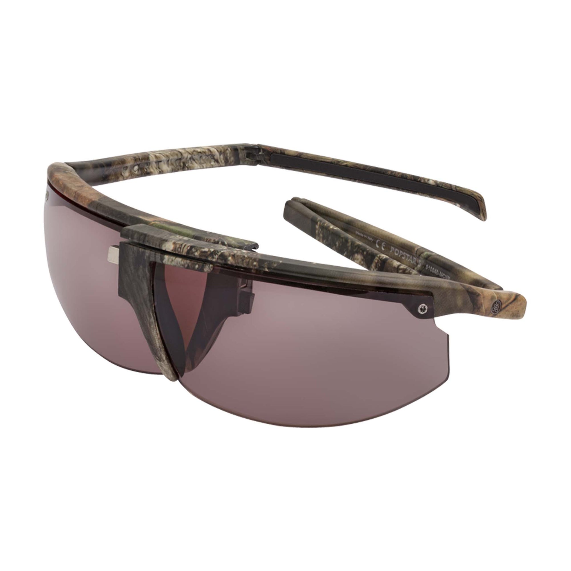 Popticals, Premium Compact Sunglasses, PopStar, 010040-MCNP, Polarized Sunglasses, Matte Mossy Oak Break-Up Frame, Brown Lenses, Spider View
