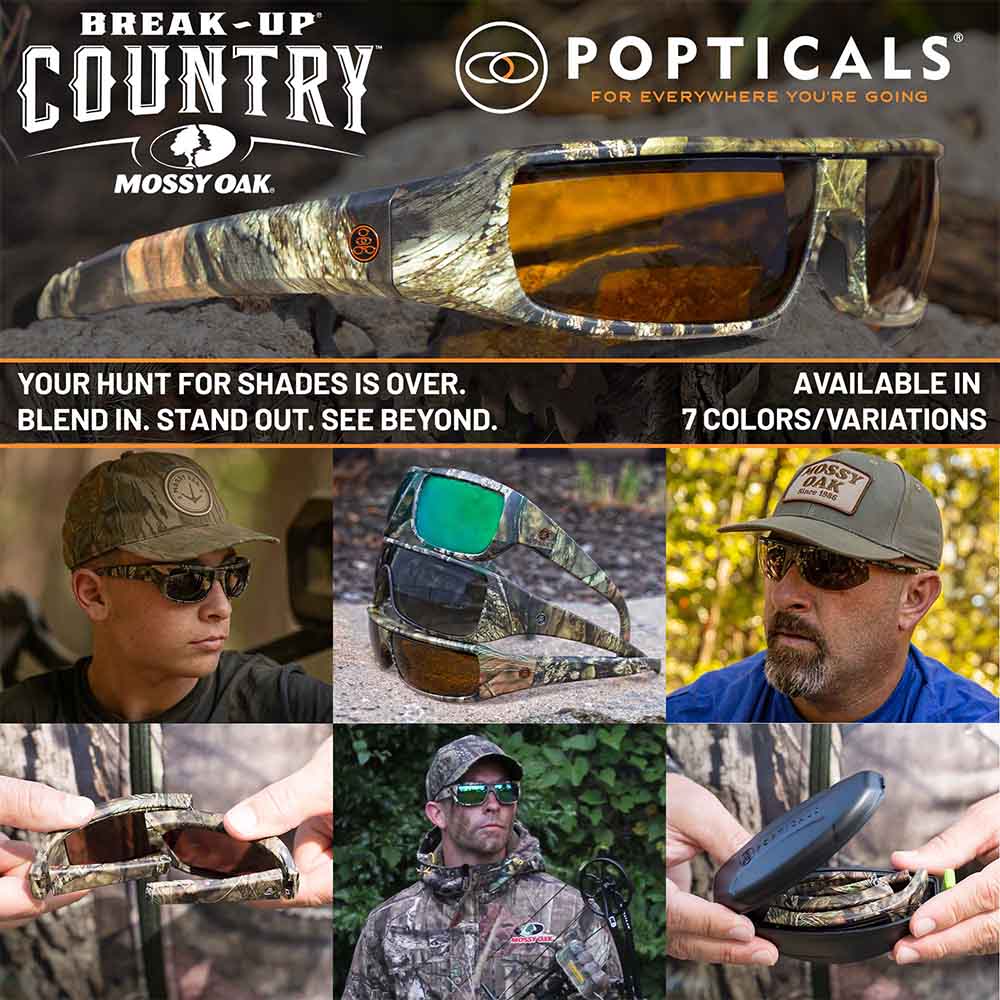 Mossy Oak Break Up Country and Popticals Sunglasses Collection