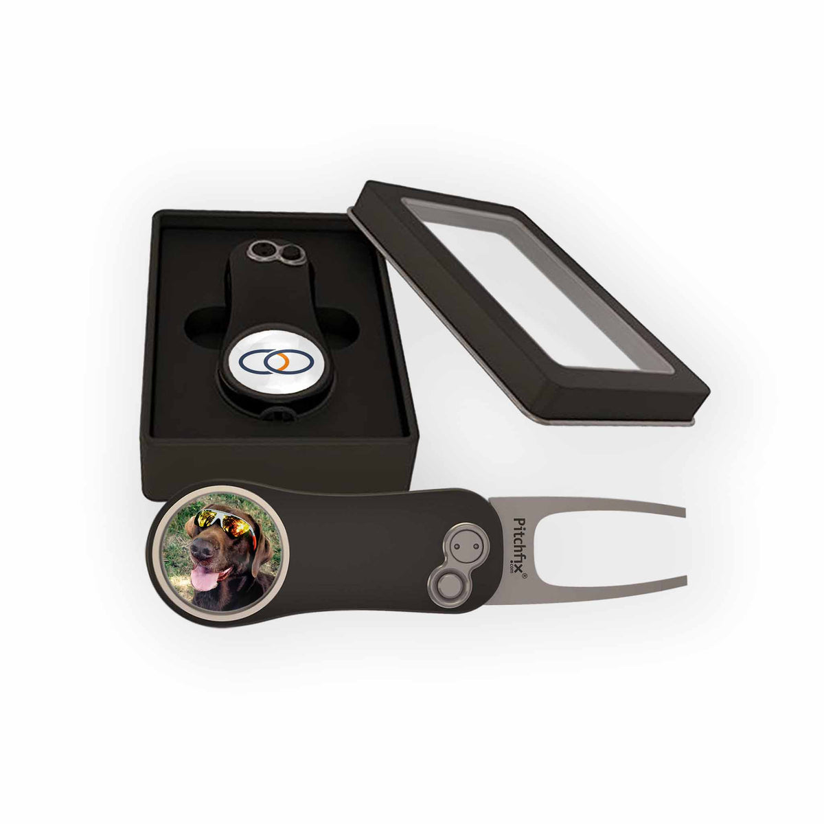Custom Photo Golf Ball Marker Pitchfix Hybrid 2.0 Divot Tool