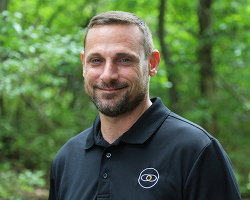 upclose headshot of gary wearing popticals shirt 