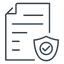 Warranty policy document icon