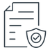 Warranty policy document icon