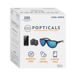 Popticals Pre-Moistened Lens Wipes - 200 Count