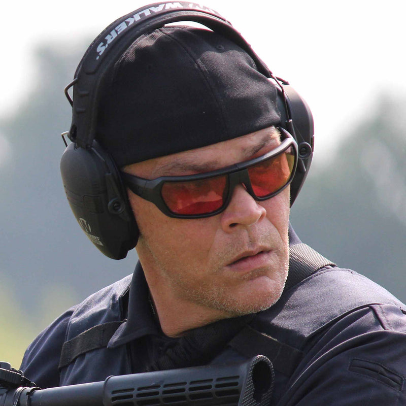 Tactical operator wearing POPZULU under hearing protection