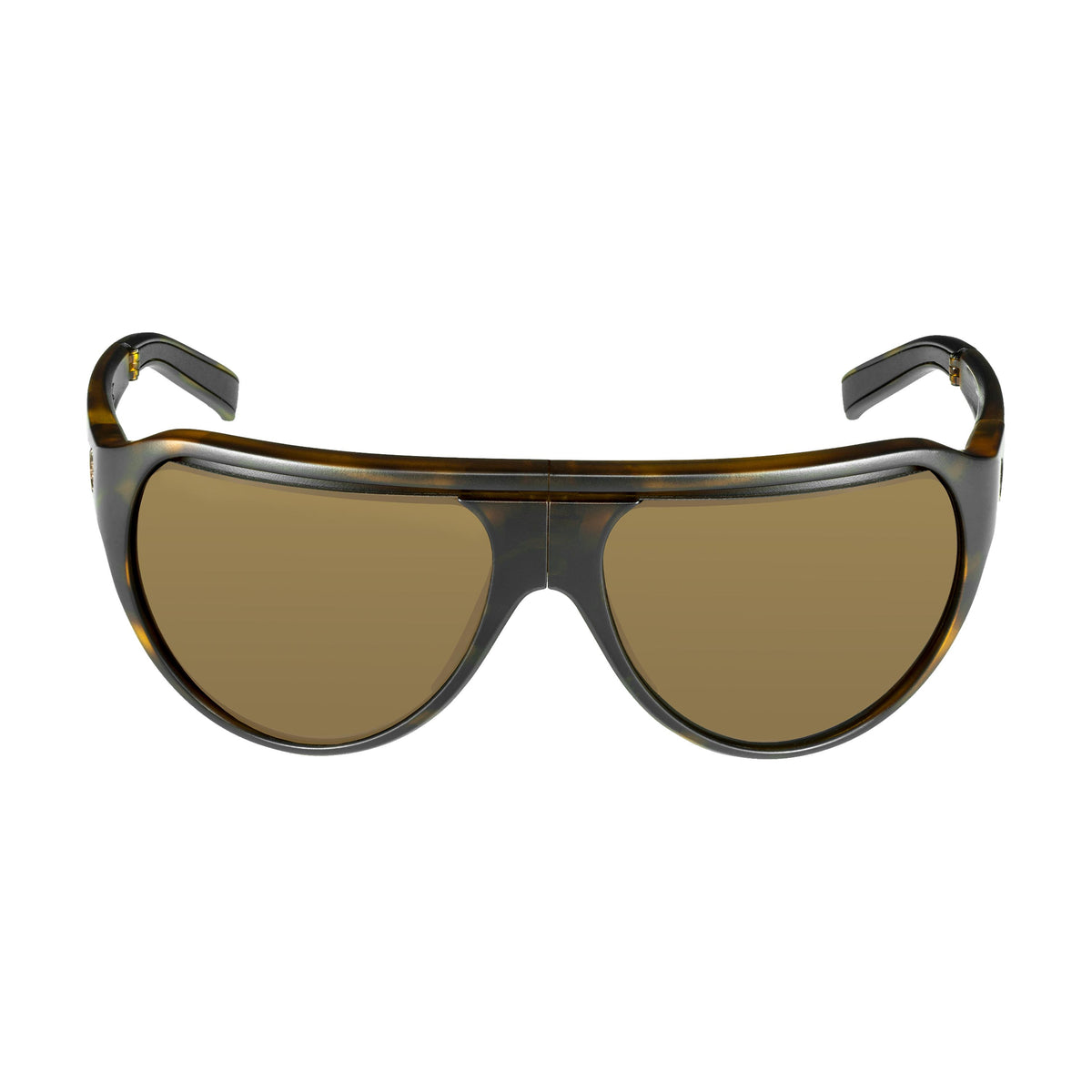 Popticals, Premium Compact Sunglasses, PopAir, 300010-CUNP, Polarized Sunglasses, Matte Tortoise Frame, Brown Lenses, Front Tilt View