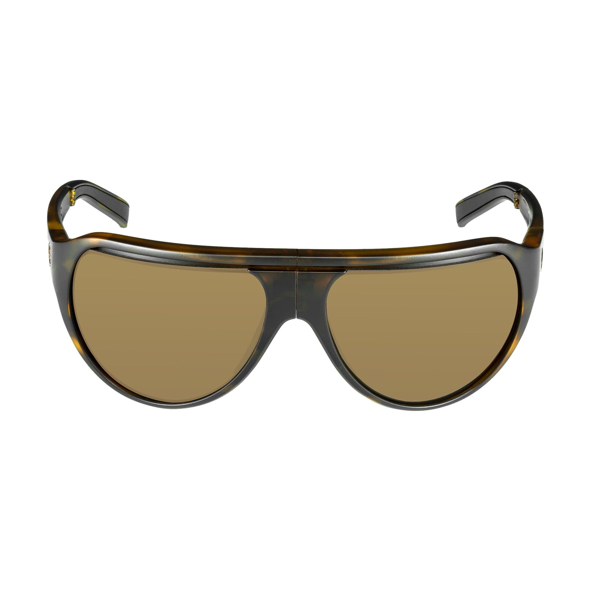 Popticals, Premium Compact Sunglasses, PopAir, 300010-CUNS, Standard Sunglasses, Matte Tortoise Frame, Brown Lenses, Front Tilt View