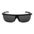 Popticals, Premium Compact Sunglasses, PopArt, 010030-BMGS, Standard Sunglasses, Matte Black Frame, Gray Lenses, Front Tilt View