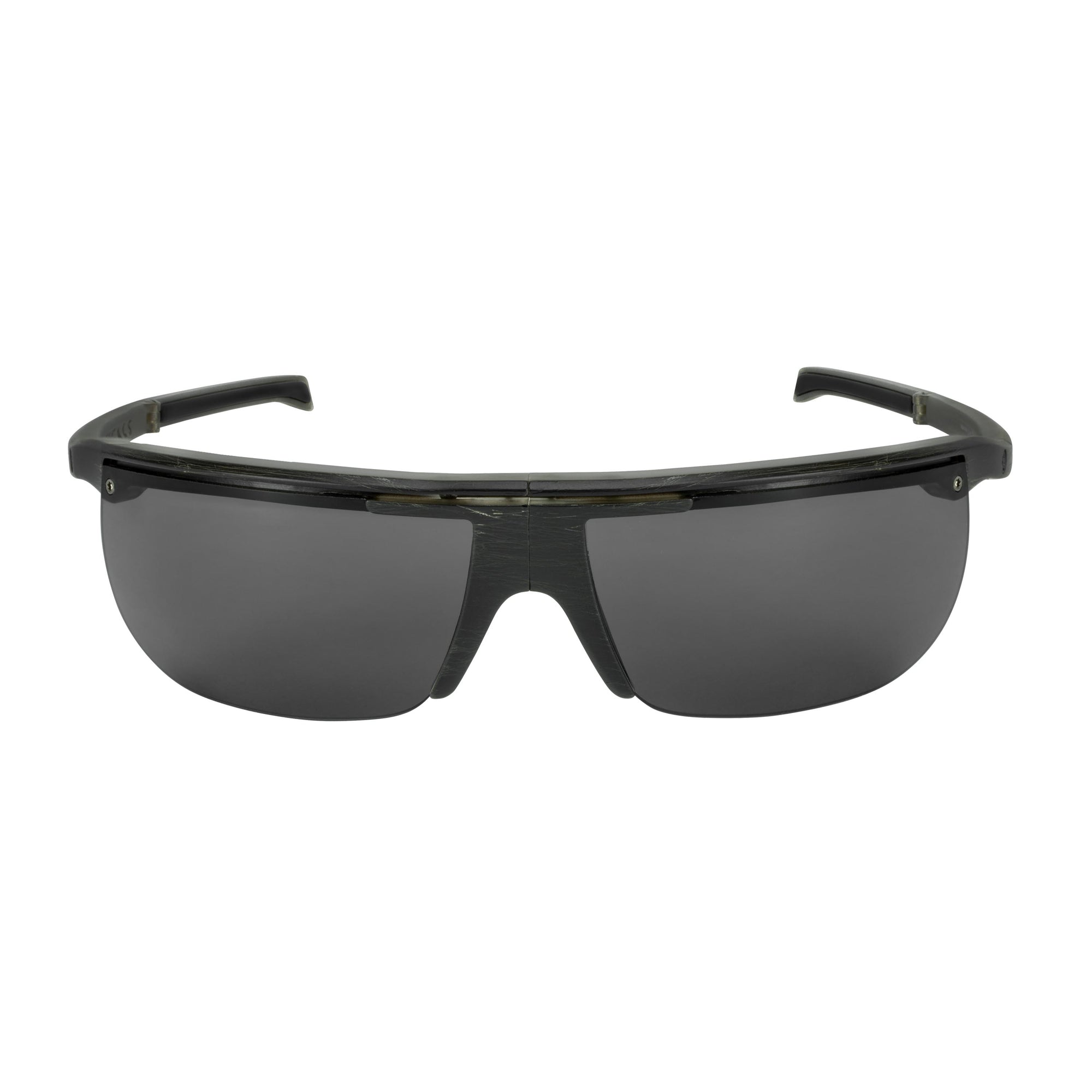 Popticals, Premium Compact Sunglasses, PopArt, 090030-ZUGP, Polarized Sunglasses, Matte Brush Black Frame, Gray Lenses, Front Tilt View