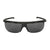 Popticals, Premium Compact Sunglasses, PopArt, 090030-ZUGP, Polarized Sunglasses, Matte Brush Black Frame, Gray Lenses, Front Tilt View