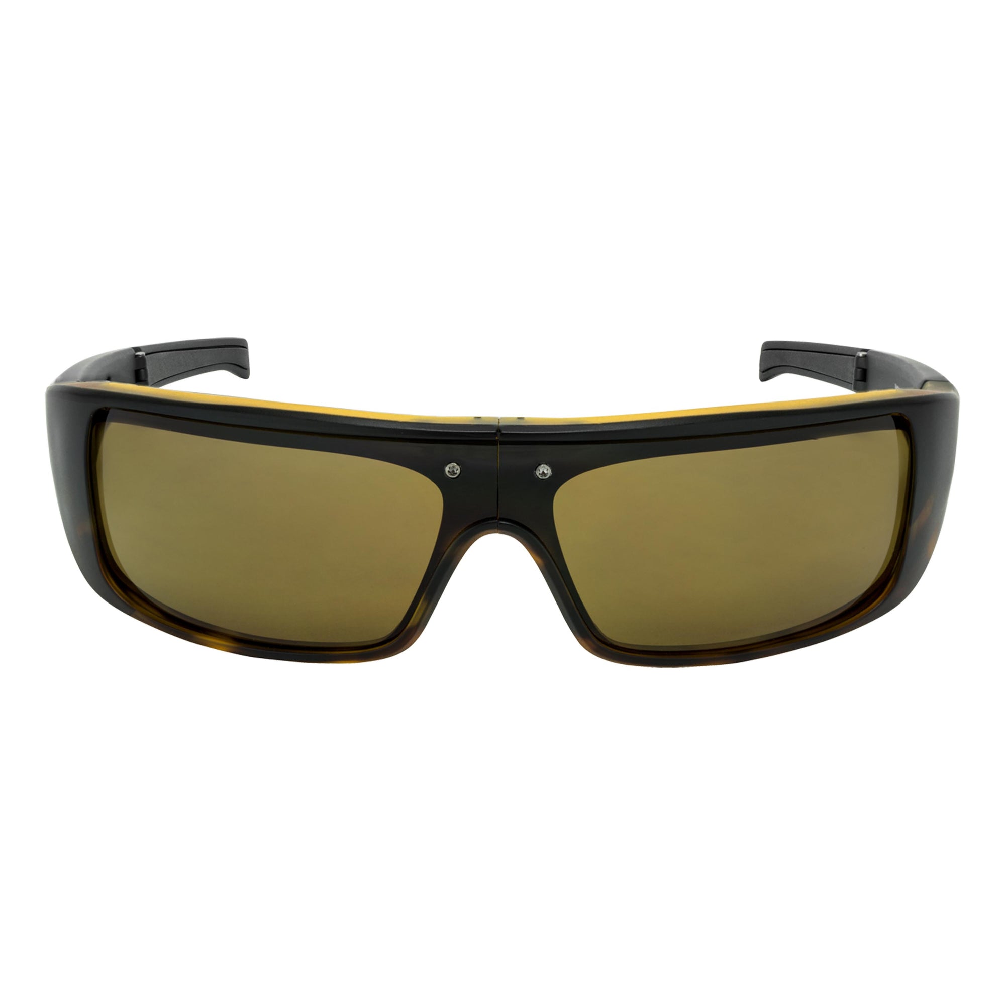 Popticals, Premium Compact Sunglasses, PopGear, 010050-AUNP, Polarized Sunglasses, Matte Black Tortoise, Brown Lenses, Glam View