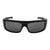 Popticals, Premium Compact Sunglasses, PopGear, 010050-BMGP, Polarized Sunglasses, Matte Black Frames, Gray Lenses, Front View