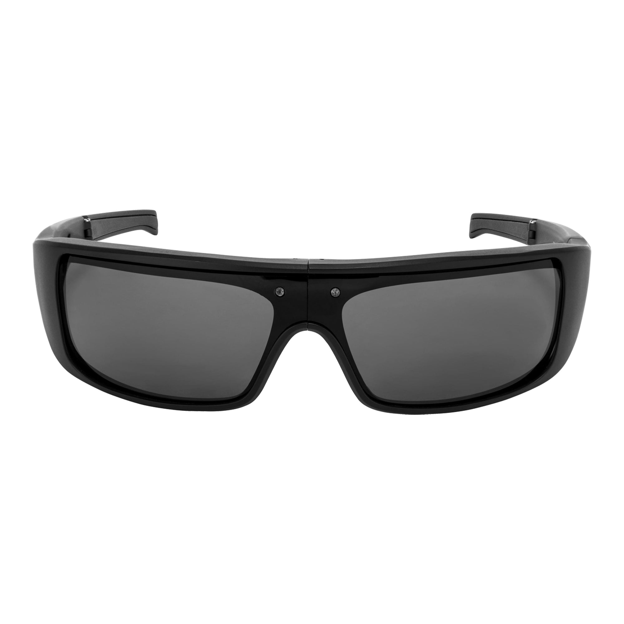 Popticals, Premium Compact Sunglasses, PopGear, 010050-BMGS, Standard Sunglasses, Matte Black Frames, Gray Lenses, Glam View