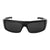 Popticals, Premium Compact Sunglasses, PopGear, 040050-BLGP, Polarized Sunglasses, Gloss Black over Crystal Frame , Gray Lenses, Front Tilt View