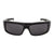 Popticals, Premium Compact Sunglasses, PopGear, 090050-ZUGP, Polarized Sunglasses, Matte Brush Black Frame , Gray Lenses, Front Tilt View