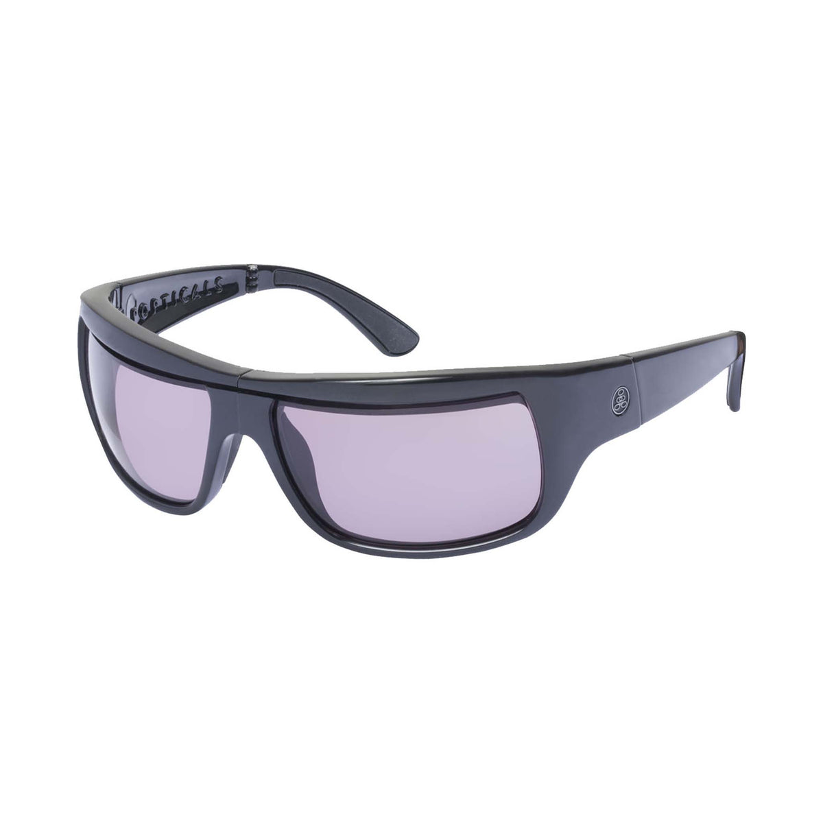 Popticals, Premium Compact Sunglasses, PopH2O, 200070-BGVS, Polarized Sunglasses, Gloss Black Frame, Violet Golf Lenses, Glam View