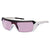 Popticals, Premium Compact Sunglasses, PopStorm, 200060-WBPS, Standard Sunglasses, Gloss Black/White Frame, Purple Golf Lenses, Glam View