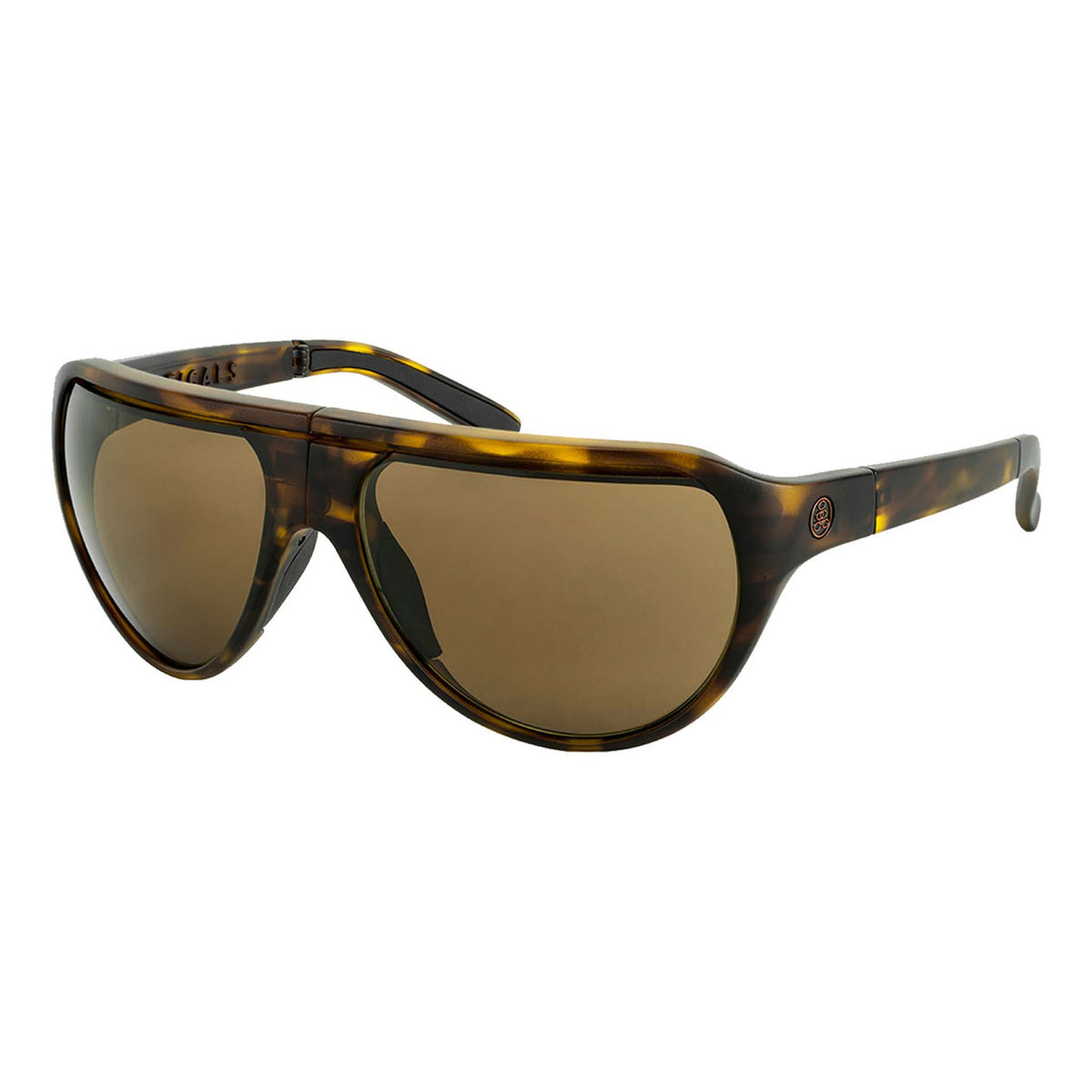 Popticals, Premium Compact Sunglasses, PopAir, 300010-CTNP, Polarized Sunglasses, Gloss Tortoise Frame, Brown Lenses, Glam View