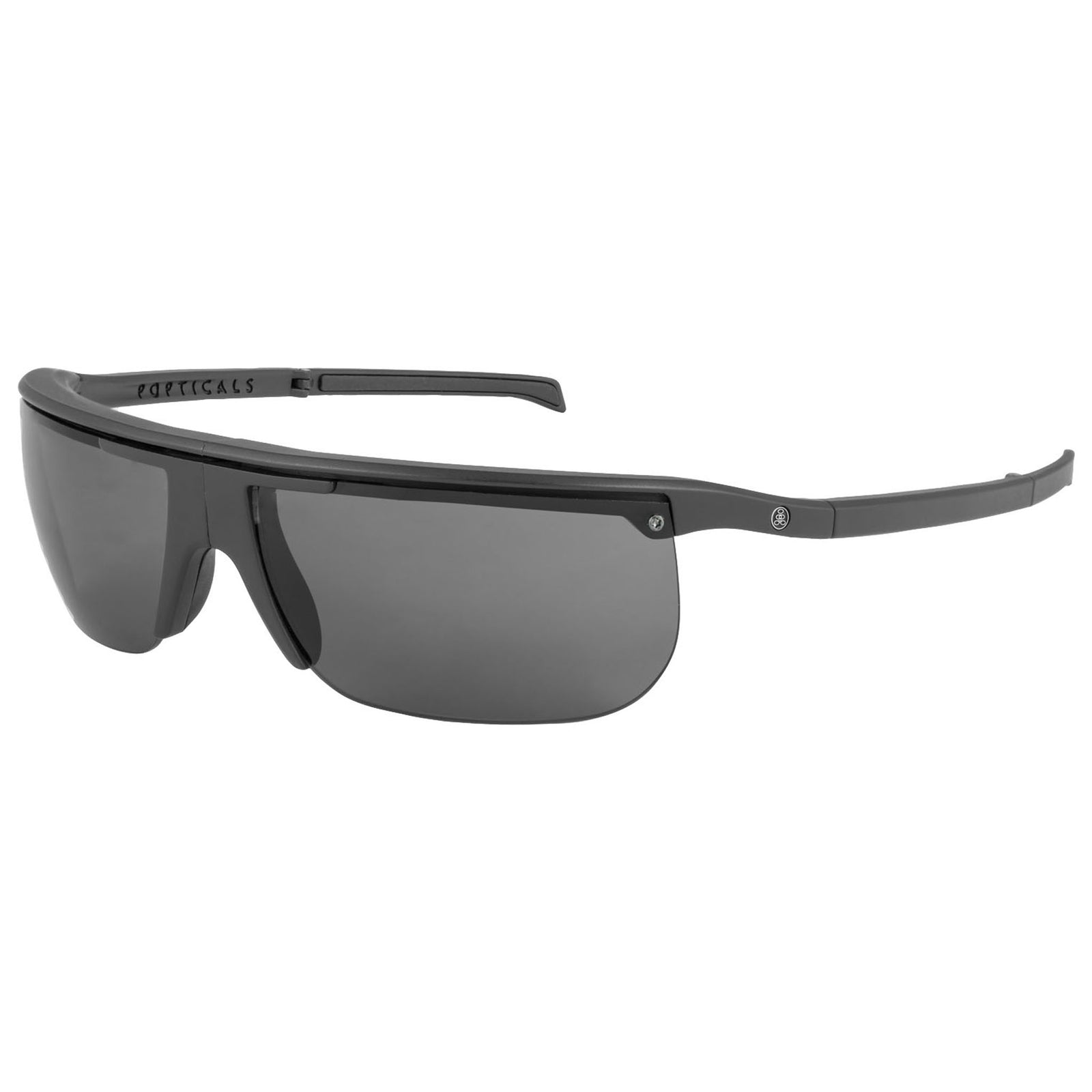 Popticals, Premium Compact Sunglasses, PopArt, 010030-BMGS, Standard Sunglasses, Matte Black Frame, Gray Lenses, Glam View