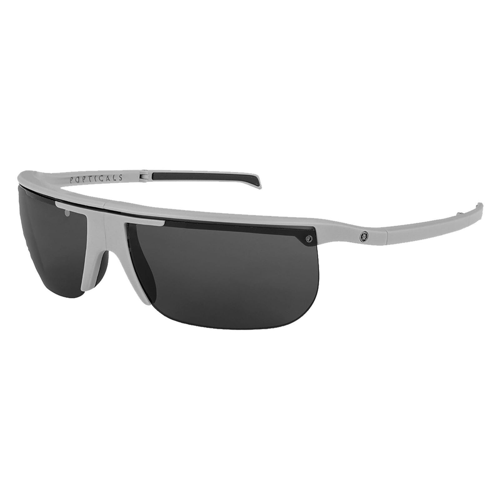 Popticals, Premium Compact Sunglasses, PopArt, 010030-GMGP, Polarized Sunglasses, Matte Gray Frame, Gray Lenses, Glam View