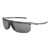 Popticals, Premium Compact Sunglasses, PopArt, 030030-SFGP, Polarized Sunglasses, Gloss Smoke/Clear Crystal, Gray Lenses, Glam View