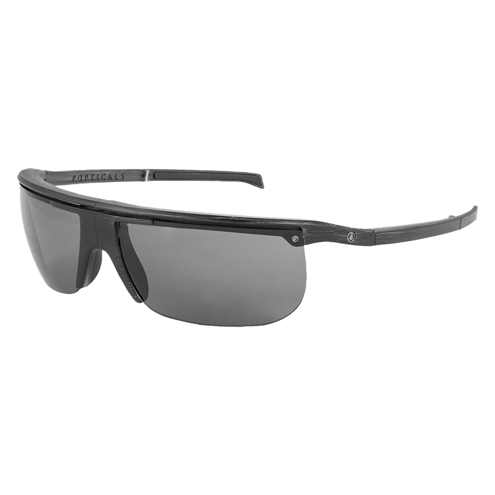 Popticals, Premium Compact Sunglasses, PopArt, 090030-ZUGP, Polarized Sunglasses, Matte Brush Black Frame, Gray Lenses, Glam View