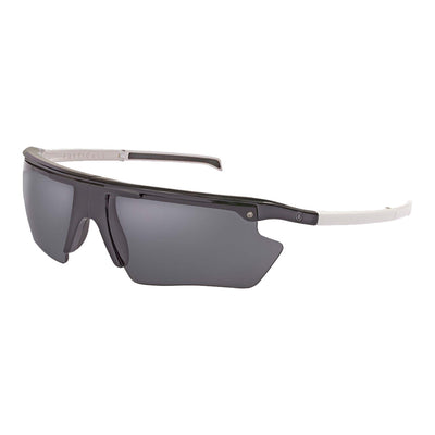 POPEDGE Small Gloss Black/White Sunglasses - Polarized Gray Lens | Popticals