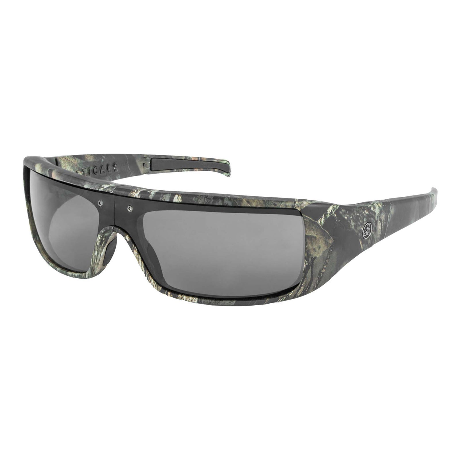 Popticals, Premium Compact Sunglasses, PopGear, 050050-MCGP, Polarized Sunglasses, Matte Mossy Oak Break-Up Frame , Gray Lenses, Glam View