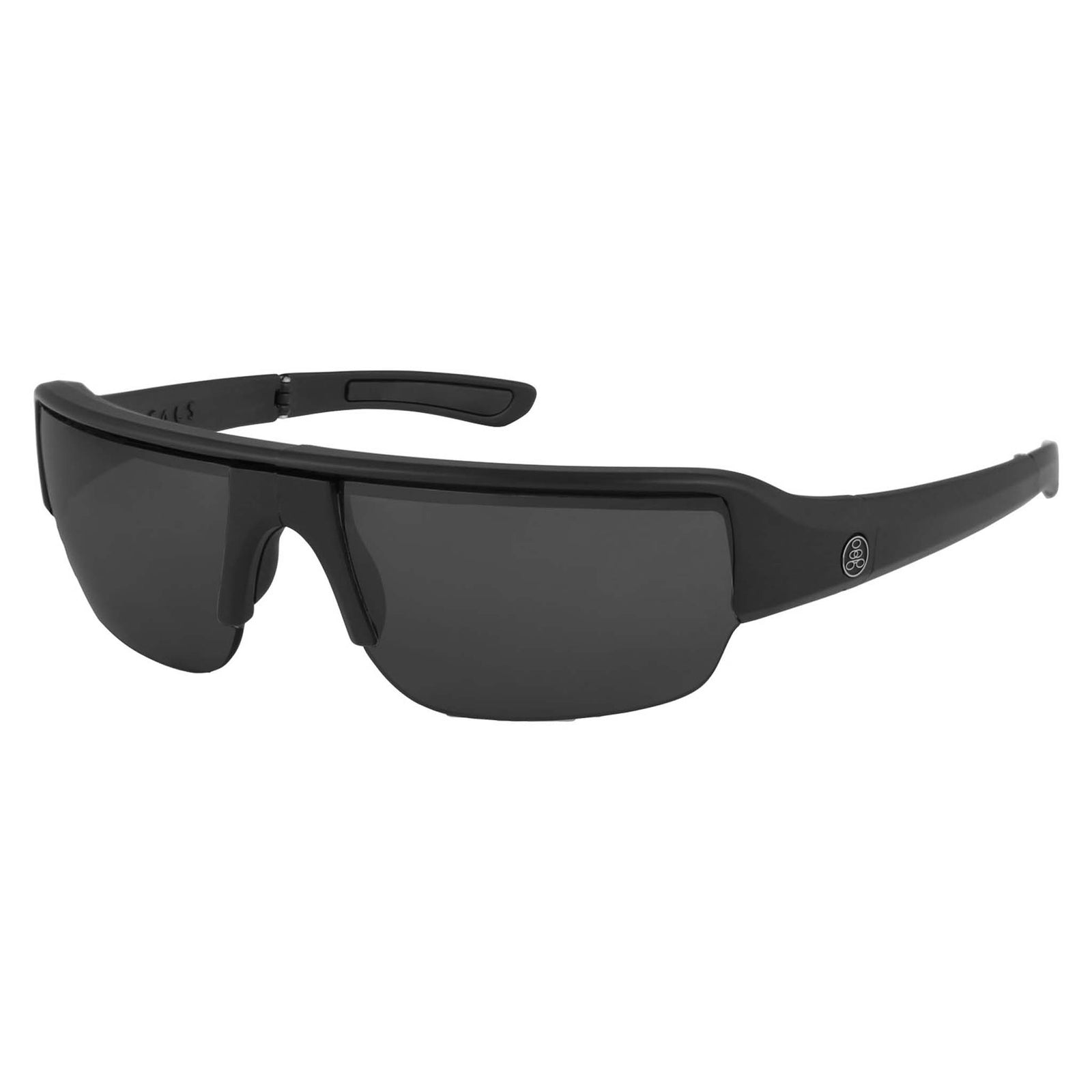 Popticals, Premium Compact Sunglasses, PopGun, 010010-BMGP, Polarized Sunglasses, Matte Black Frame, Gray Lenses, Glam View