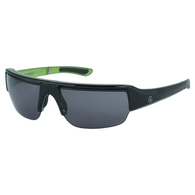 POPGUN Gloss Black/Green Crystal Sunglasses - Polarized Gray Lens | Popticals