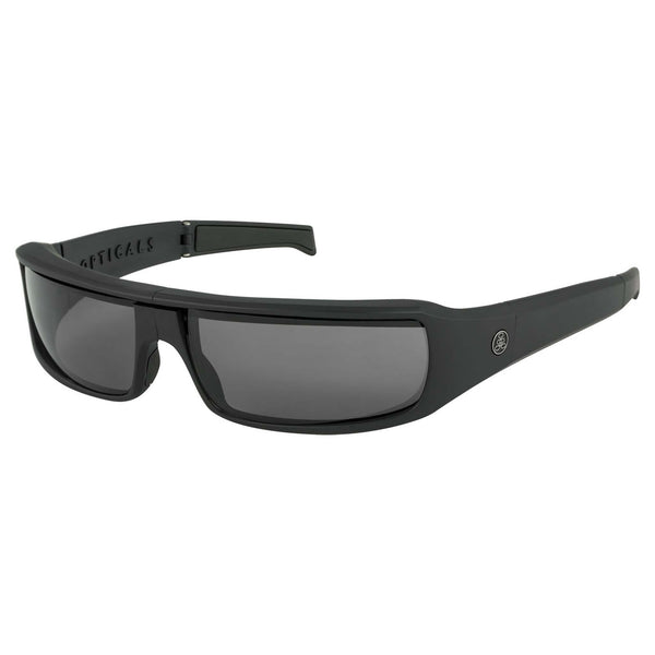 Popticals, Premium Compact Sunglasses, PopSign, 010020-BMGS, Standard Sunglasses, Matte Black Frame, Gray Lenses, Glam View