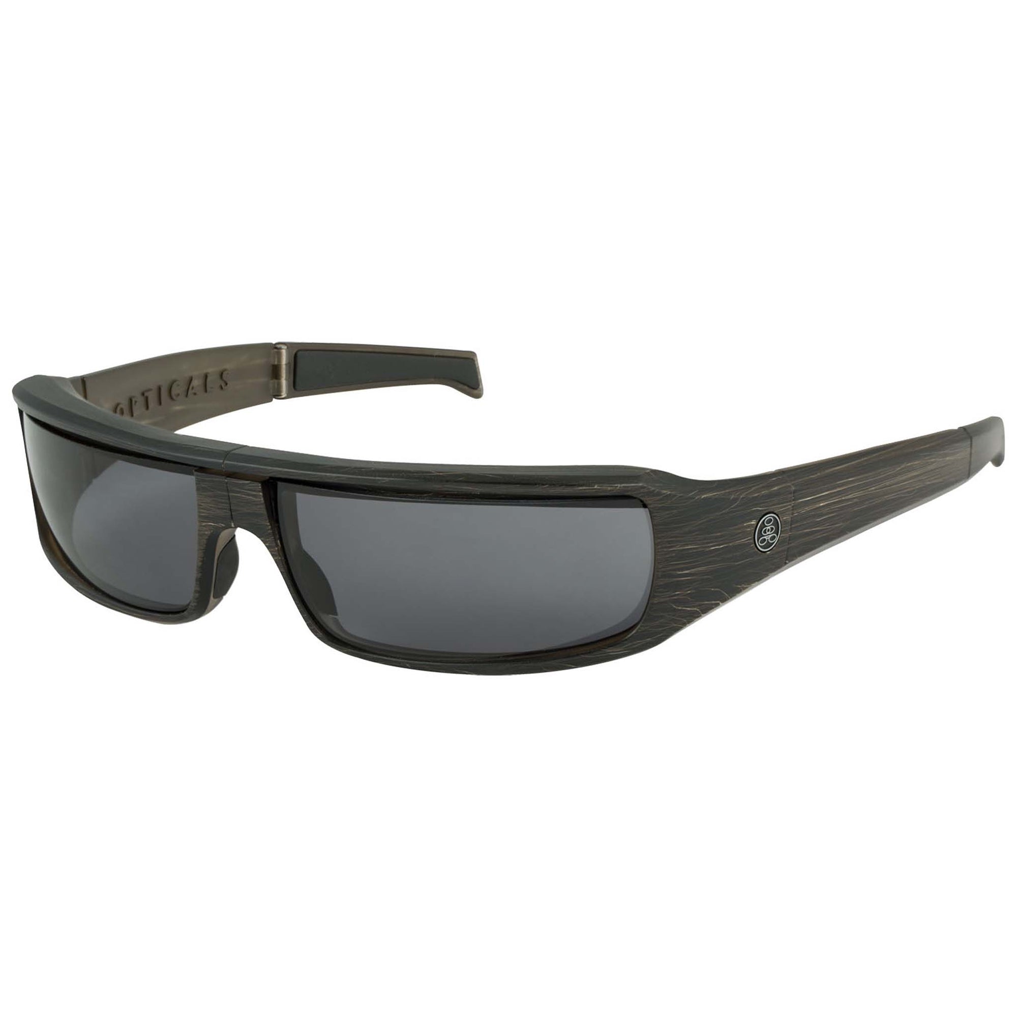 Popticals, Premium Compact Sunglasses, PopSign, 090020-ZUGP, Polarized Sunglasses, Matte Brush Black Frame, Gray Lenses, Glam View