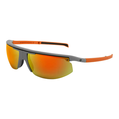 POPSTAR Matte Gray/Orange Sunglasses - Polarized Gray/Orange Mirror Lens | Popticals