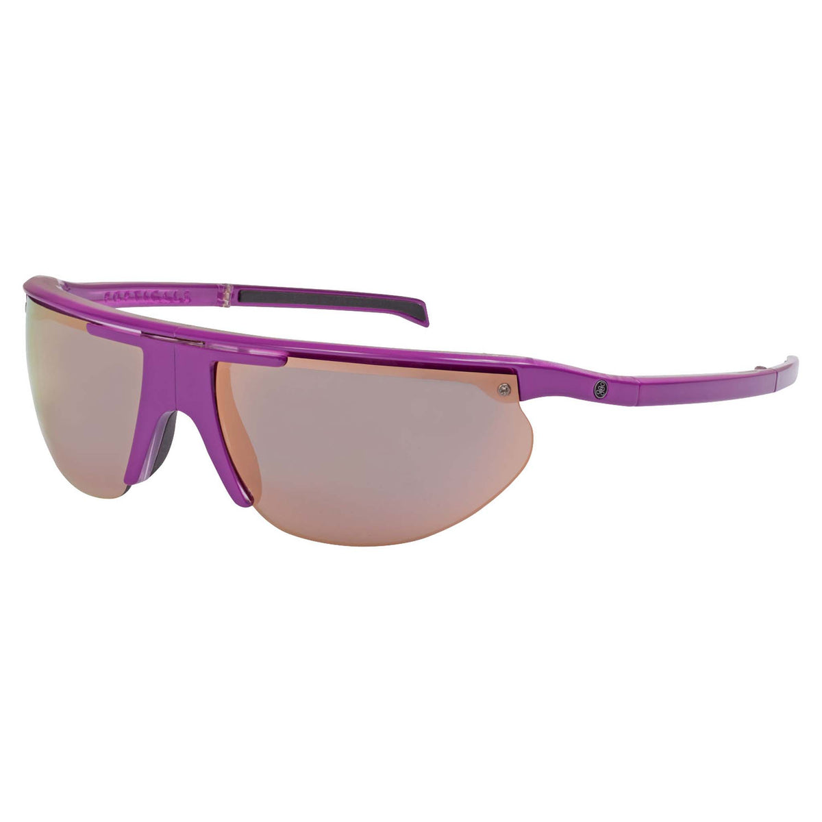 Popticals, Premium Compact Sunglasses, PopTrail, 030081-PFKN, Polarized Sunglasses, Gloss Lavender over Crystal Frame, Gray Lenses w/Pink Mirror Finish, Glam View