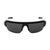 Popticals, Premium Compact Sunglasses, PopGun, 010010-WMGP, Polarized Sunglasses, Matte Black/White Frame, Gray Lenses, Front View
