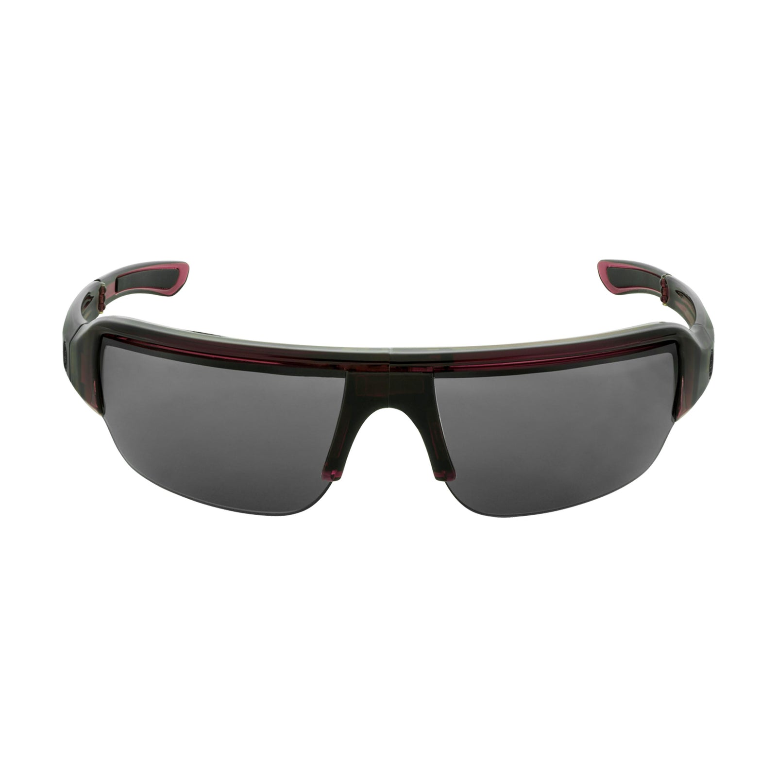 Popticals, Premium Compact Sunglasses, PopGun, 020010-WXGP, Polarized Sunglasses, Gloss Wine Crystal Frame, Gray Lenses, Front View