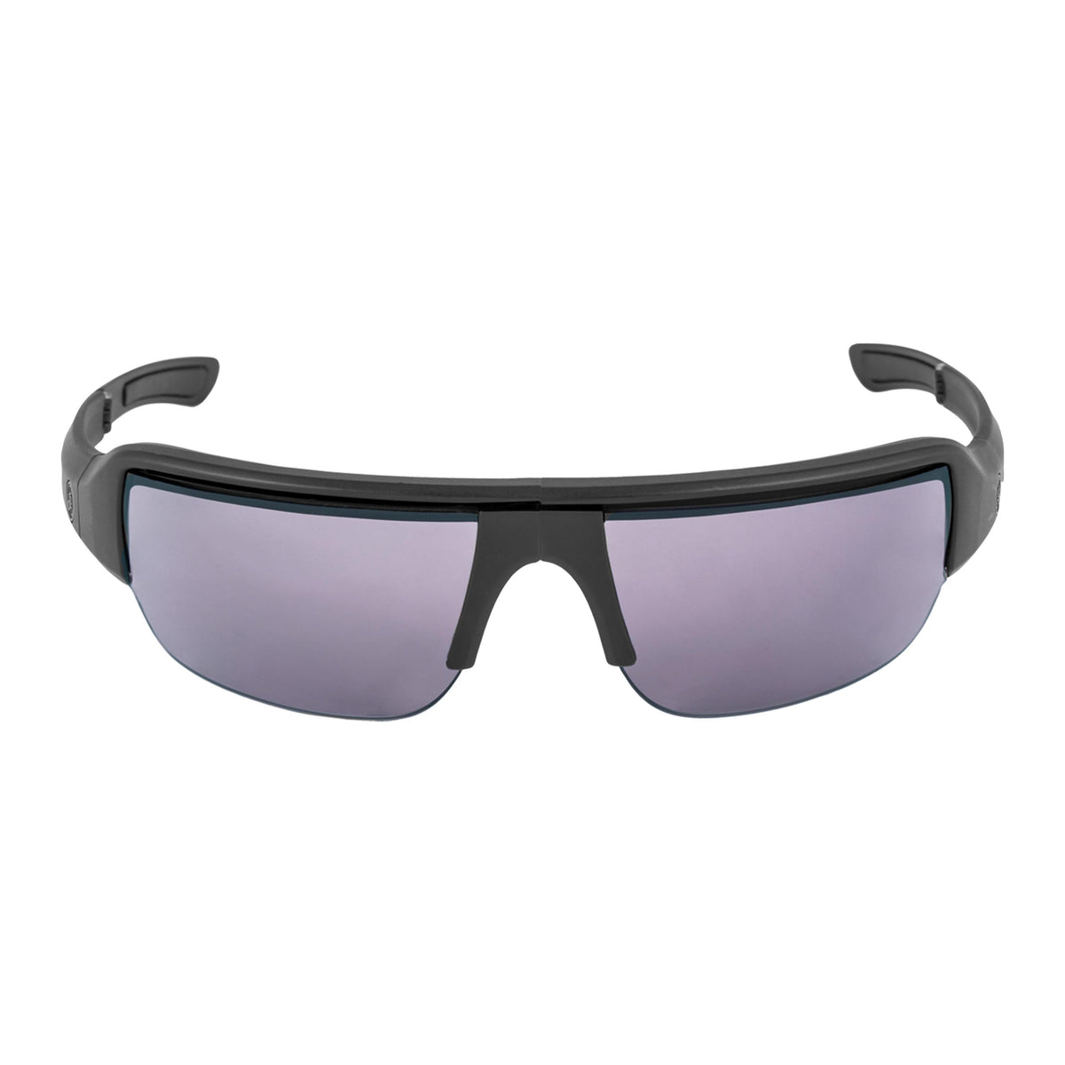 Popticals, Premium Compact Sunglasses, PopGun, 200010-BMVS, Standard Golf Sunglasses, Matte Black Frame, Violet Golf Lenses, Front View