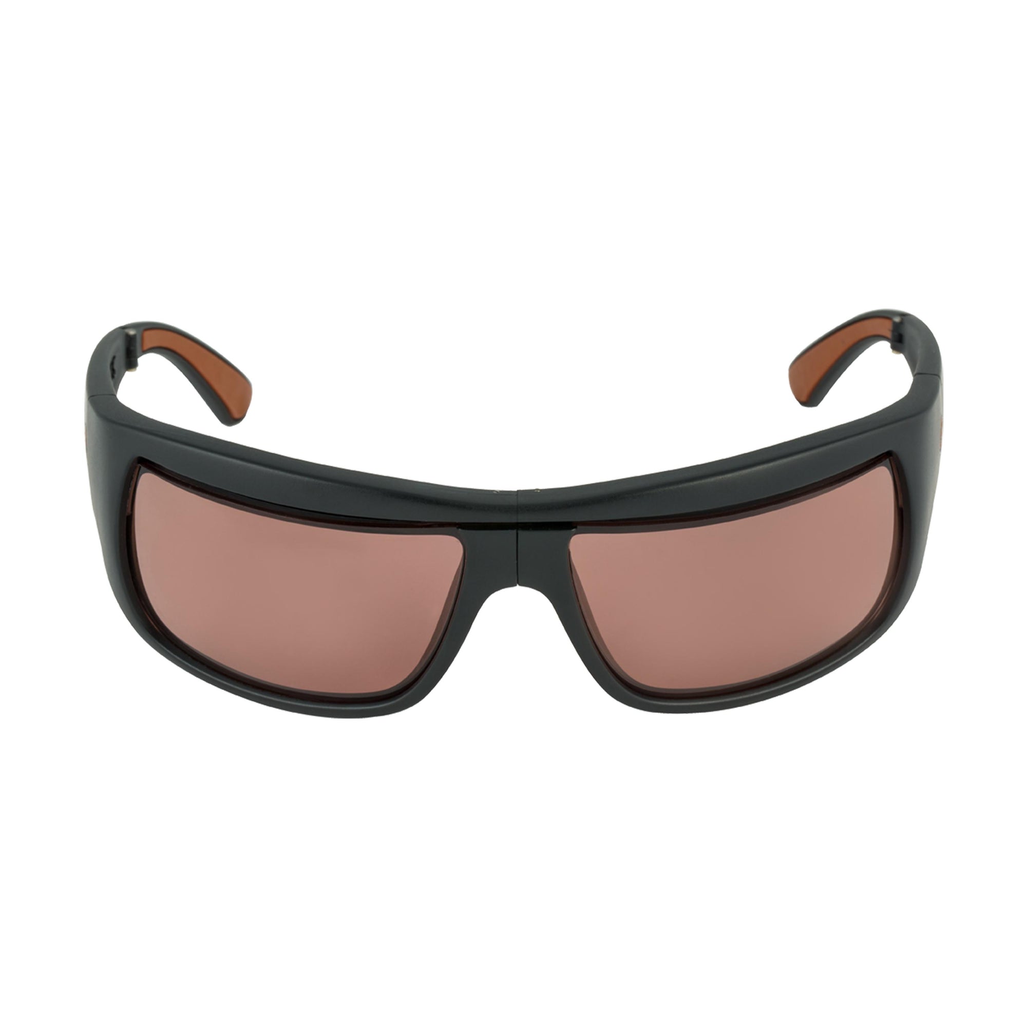 Popticals, Premium Compact Sunglasses, PopH2O, 010070-BMCP, Polarized Sunglasses, Matte Black Frame, Copper Lenses, Front View