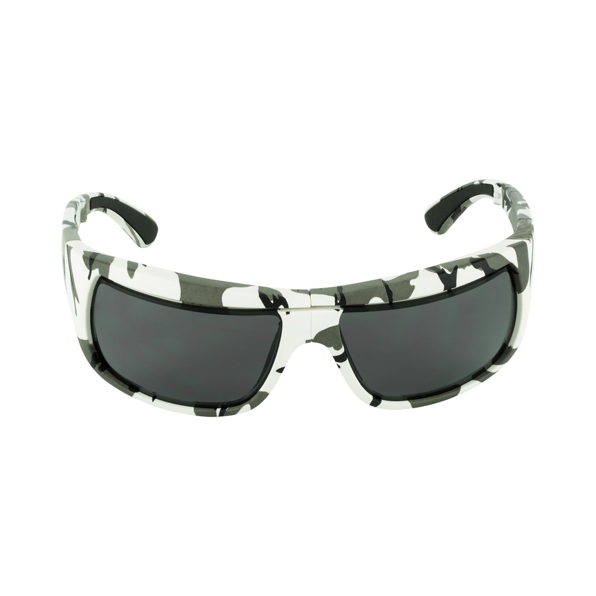 Popticals, Premium Compact Sunglasses, PopH2O, 010070-CCGP, Polarized Sunglasses, Matte White Camo Frame, Gray Lenses, Glam View
