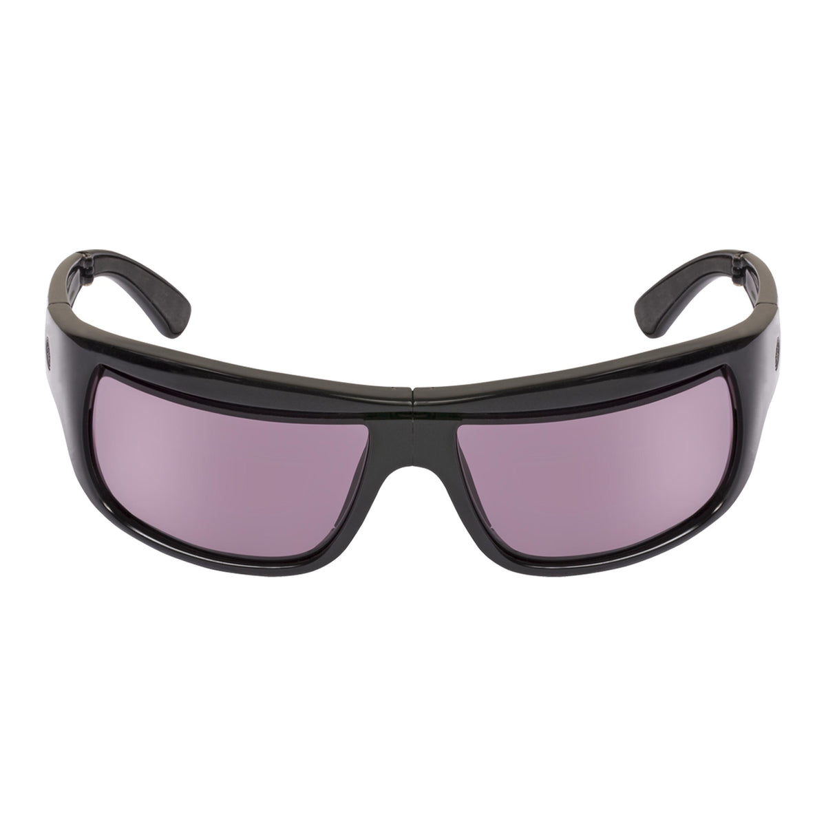 Popticals, Premium Compact Sunglasses, PopH2O, 200070-BGVS, Polarized Sunglasses, Gloss Black Frame, Violet Golf Lenses, Front View