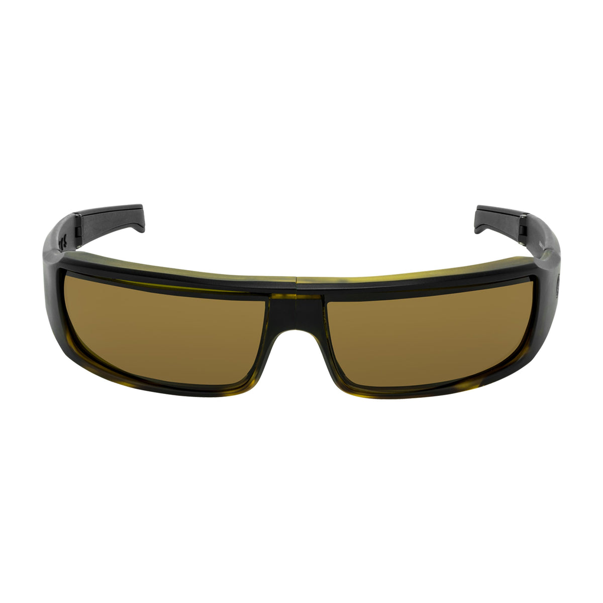 Popticals, Premium Compact Sunglasses, PopSign, 010020-AUNP, Polarized Sunglasses, Matte Black/Tortoise Frame, Brown Lenses, Front View