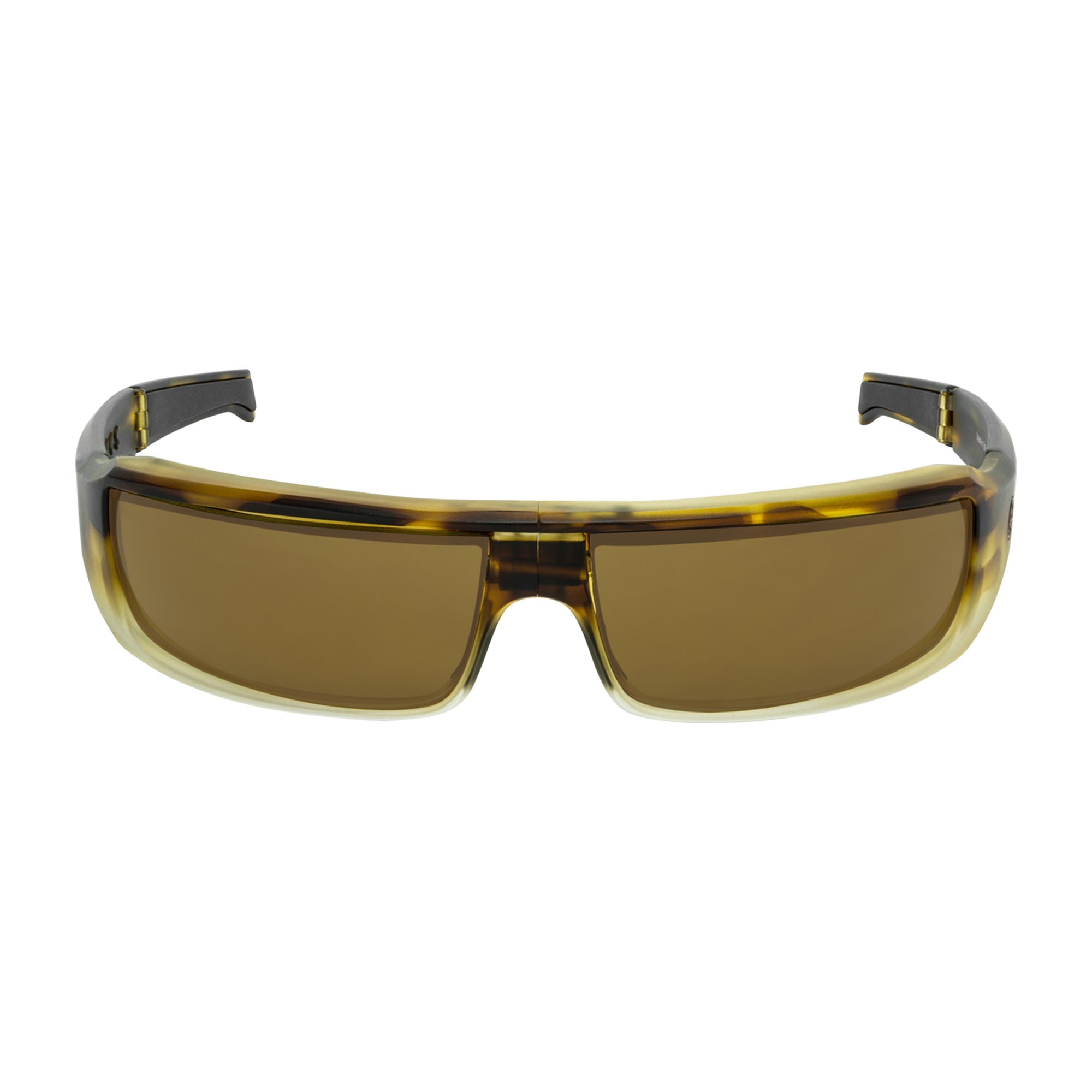Popticals, Premium Compact Sunglasses, PopSign, 010020-BUNP, Polarized Sunglasses, Matte Tortoise/Crystal Frame, Brown Lenses, Front View